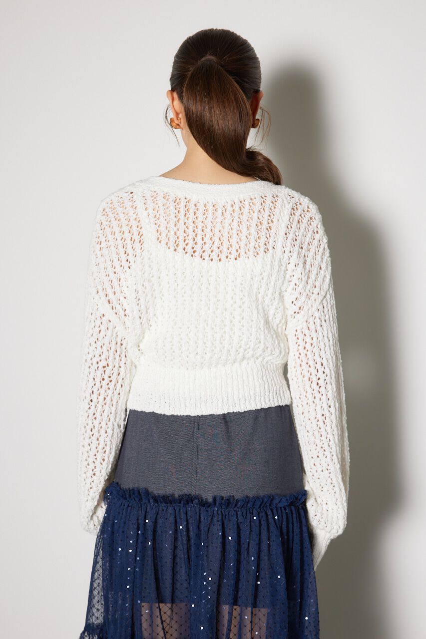 rienda「ビジューニットカーディガン」|カーディガン|