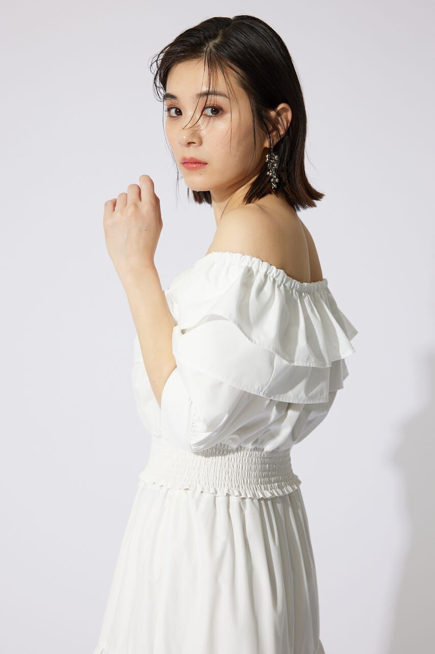 rienda「2WAYオフショルダーショートトップス」|シャツ・ブラウス|