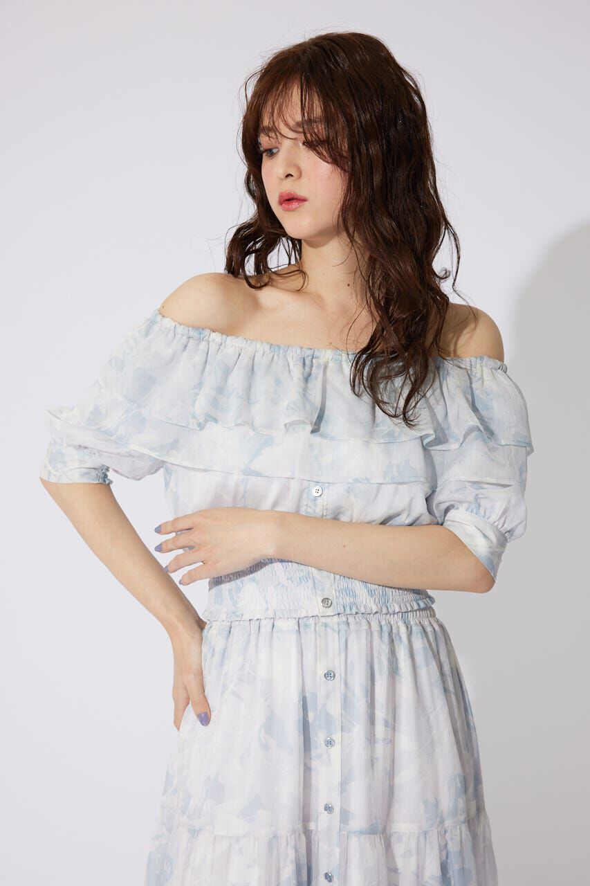 rienda「2WAYオフショルダーショートトップス」|シャツ・ブラウス|