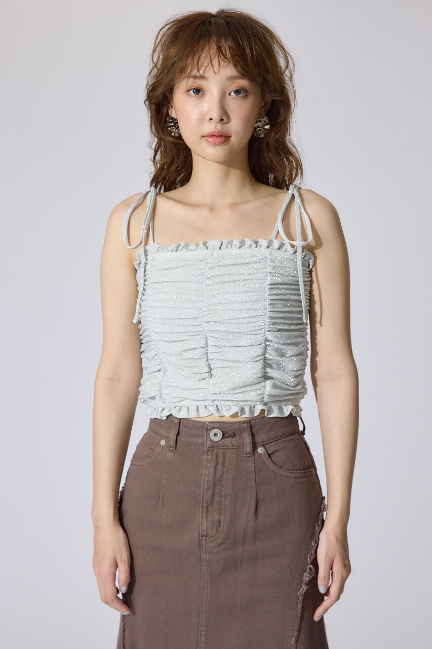 rienda「2WAYギャザーキャミトップス」|キャミソール|