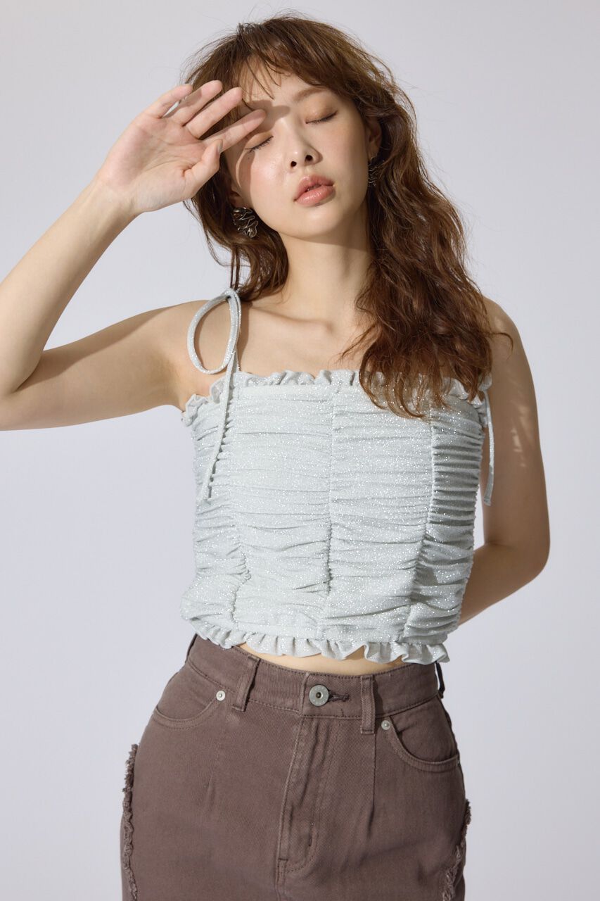 rienda「2WAYギャザーキャミトップス」|キャミソール|