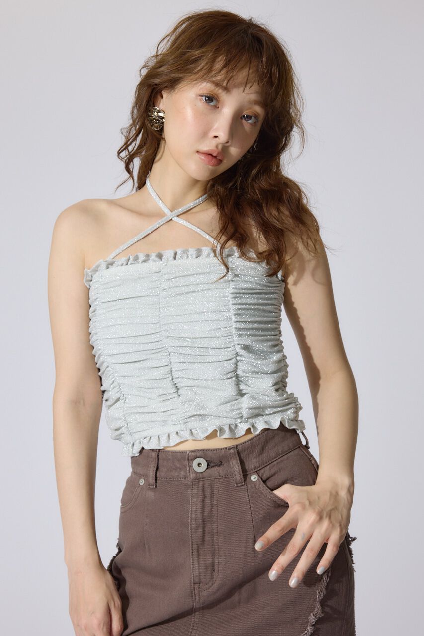 rienda「2WAYギャザーキャミトップス」|キャミソール|