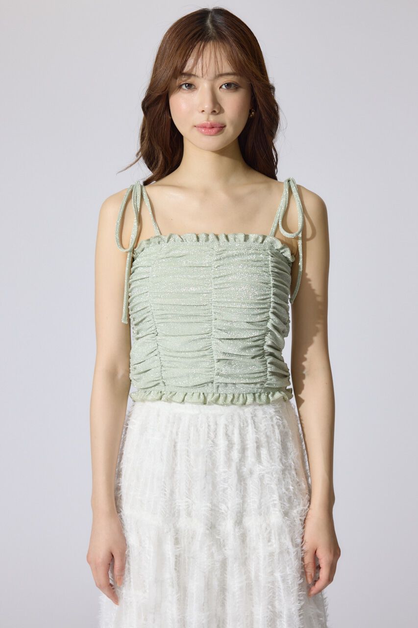 rienda「2WAYギャザーキャミトップス」|キャミソール|