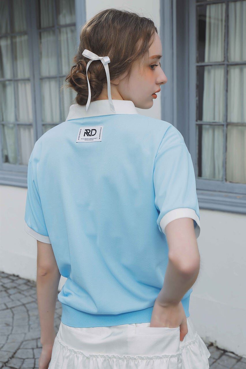 rienda「RDバイカラールーズポロシャツ」|シャツ・ブラウス|