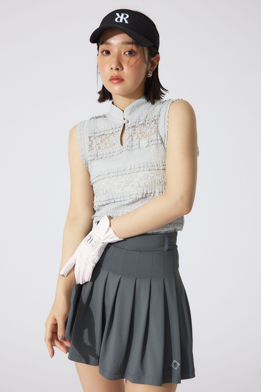 rienda「カットレーストップス」|Tシャツ・カットソー|L/BLU1