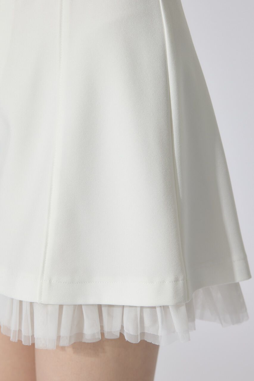 rienda「チュールレイヤードジャストウエストスコートショートパンツ」|その他|
