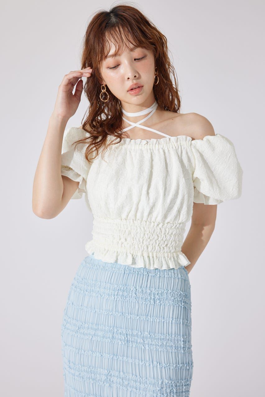 rienda「メニーウェイシャーリングショートブラウス」|シャツ・ブラウス|