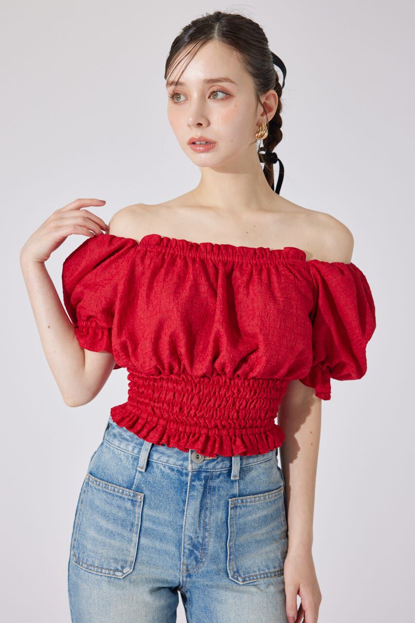 rienda「メニーウェイシャーリングショートブラウス」|シャツ・ブラウス|