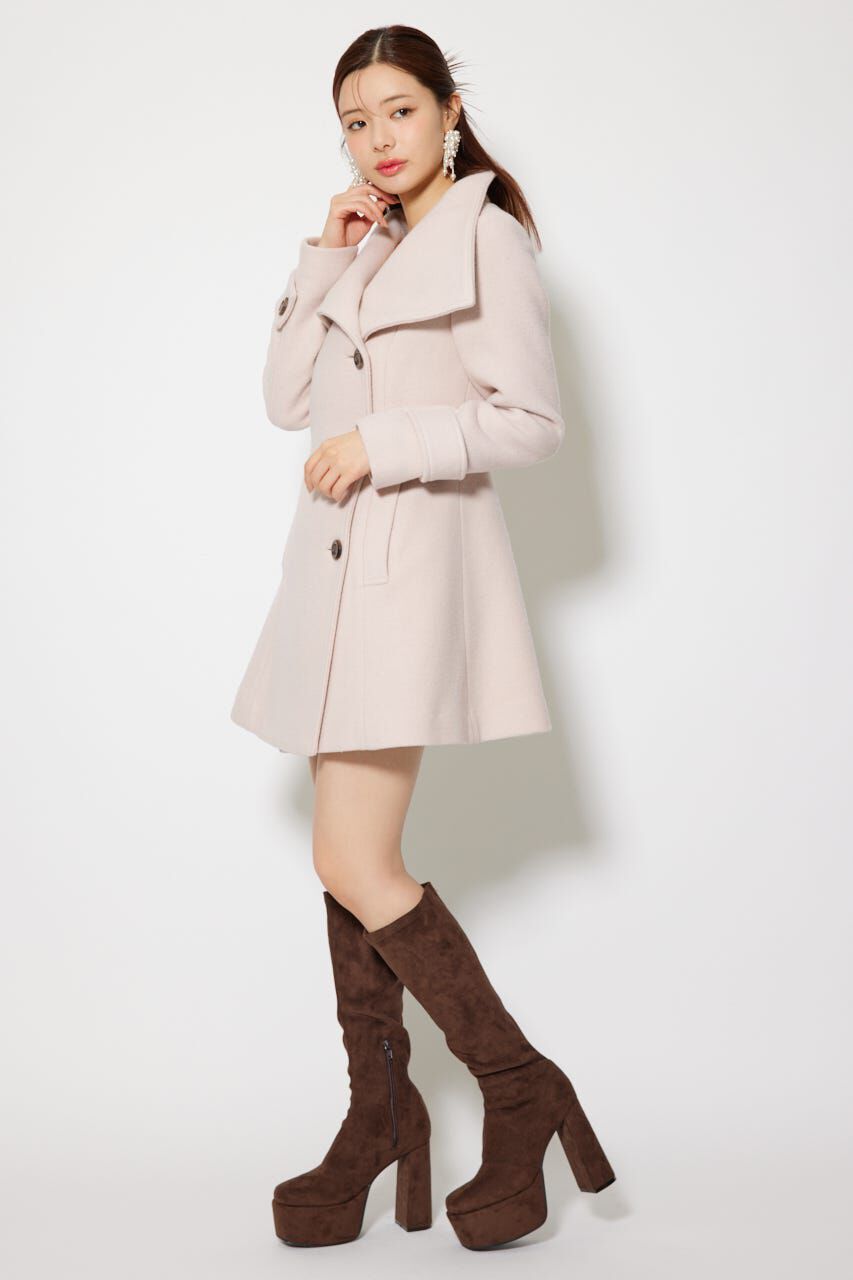 rienda「25オーバーネックシンデレララインミニコート」|その他|