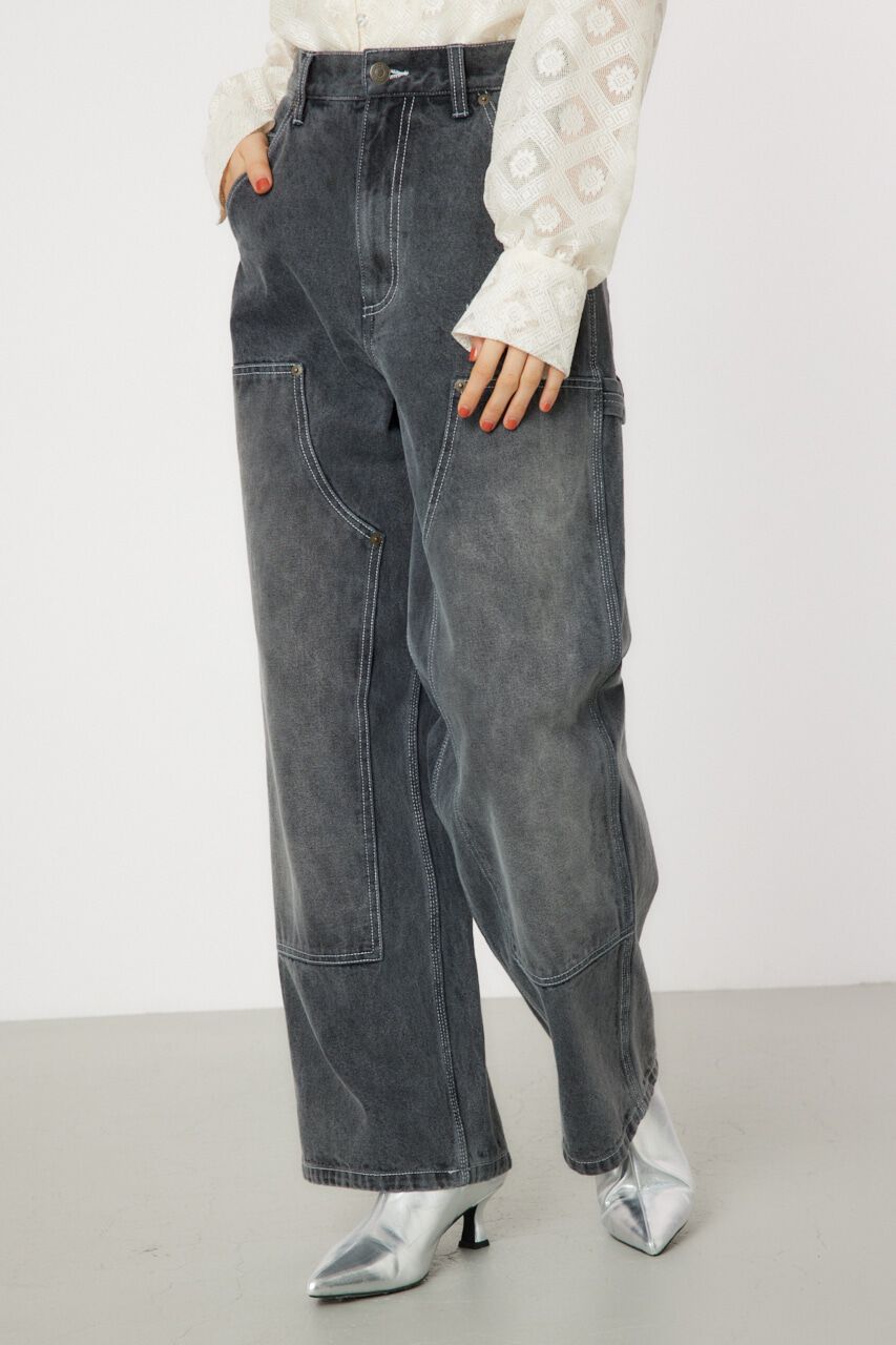 RODEO CROWNS「DOUBLE KNEE ペインターパンツ」|その他|BLK