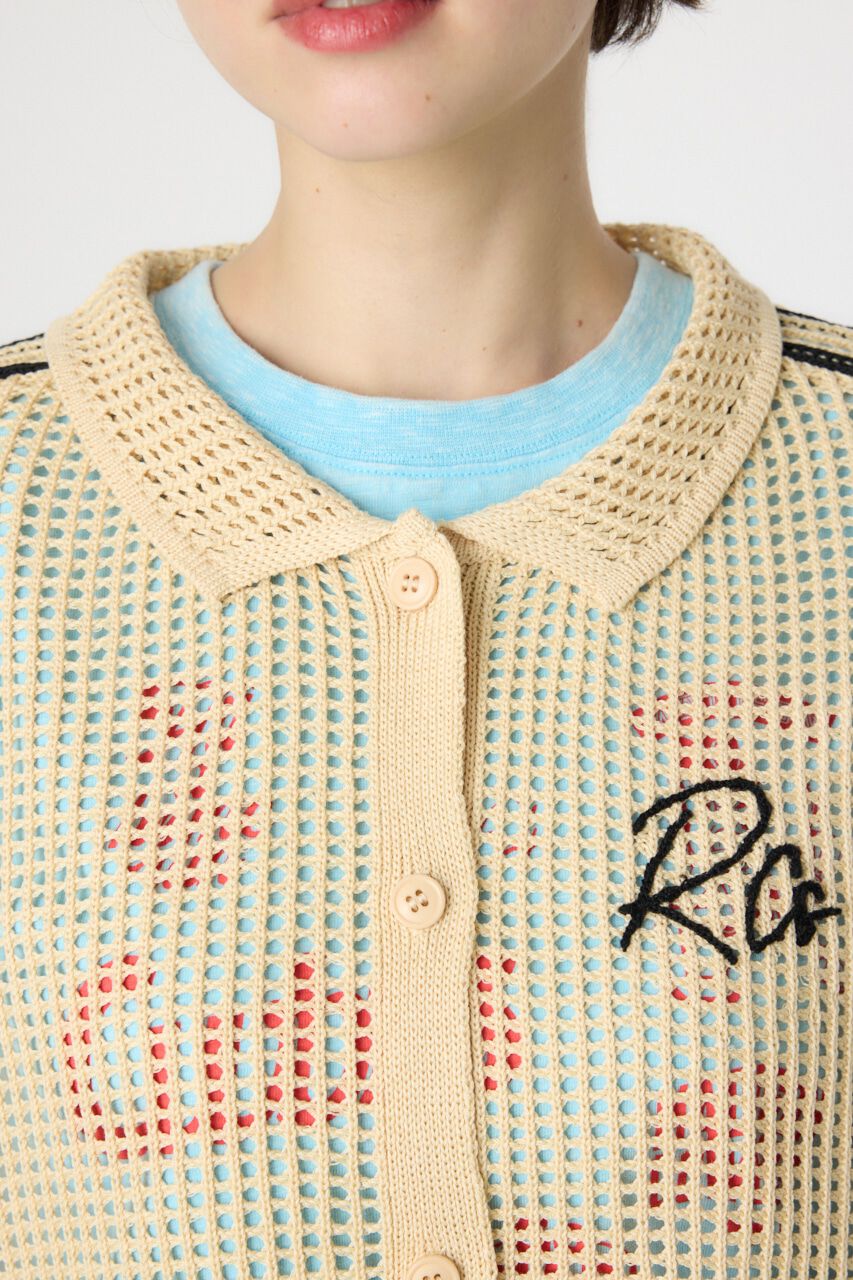 RODEO CROWNS「透かし編ラインカーディガン」|カーディガン|