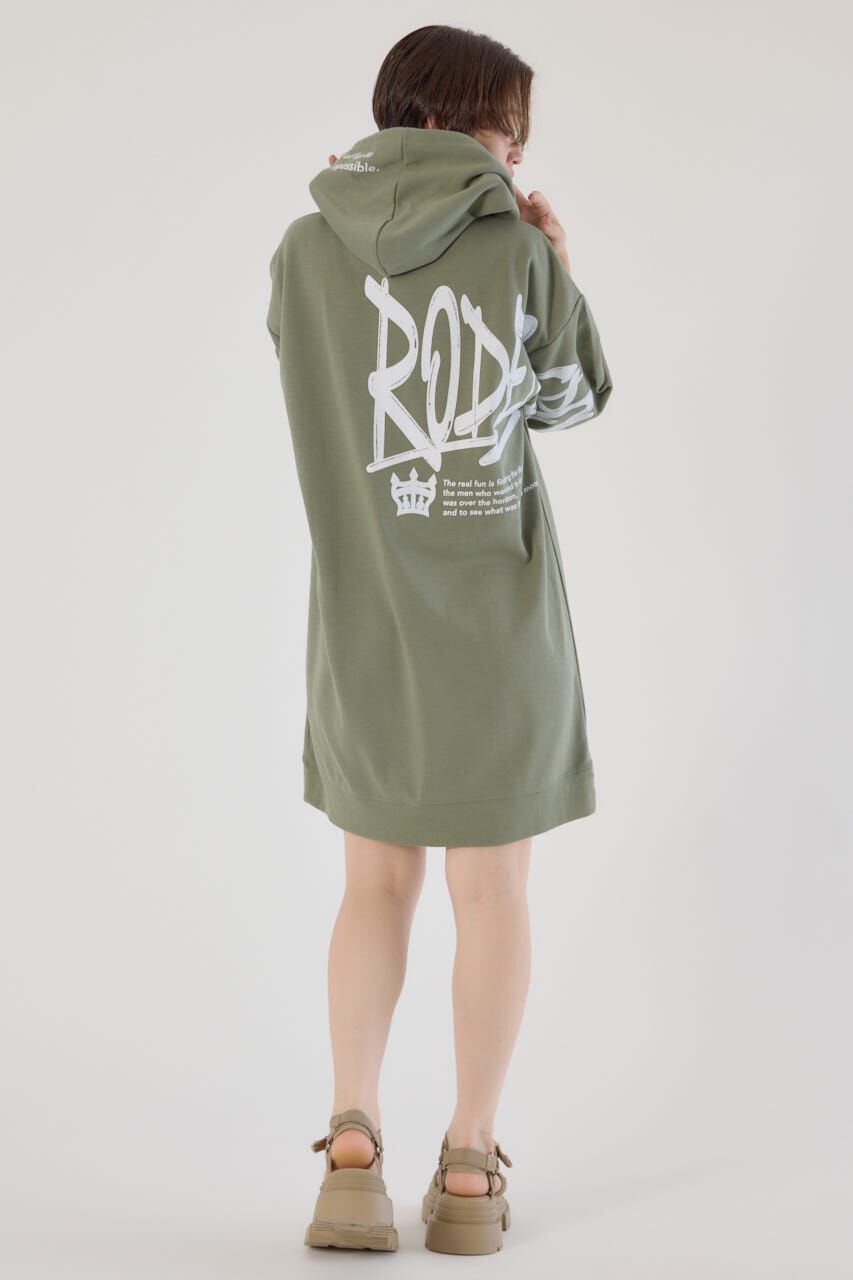 RODEO CROWNS「Right shoulder LOGOパーカーワンピース」|ワンピース|
