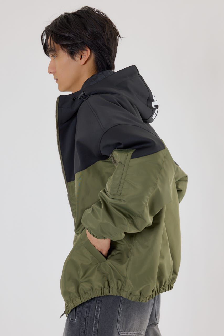 RODEO CROWNS「バイカラーフーデッドブルゾン」|ブルゾン・スタジャン|