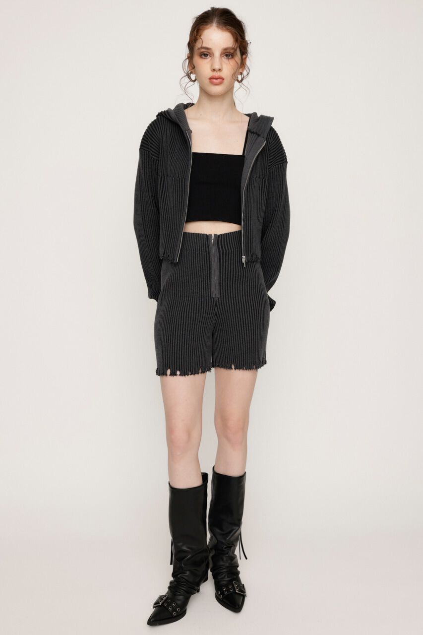 SLY「CRUSH RIB ショートパンツ」|その他|BLK