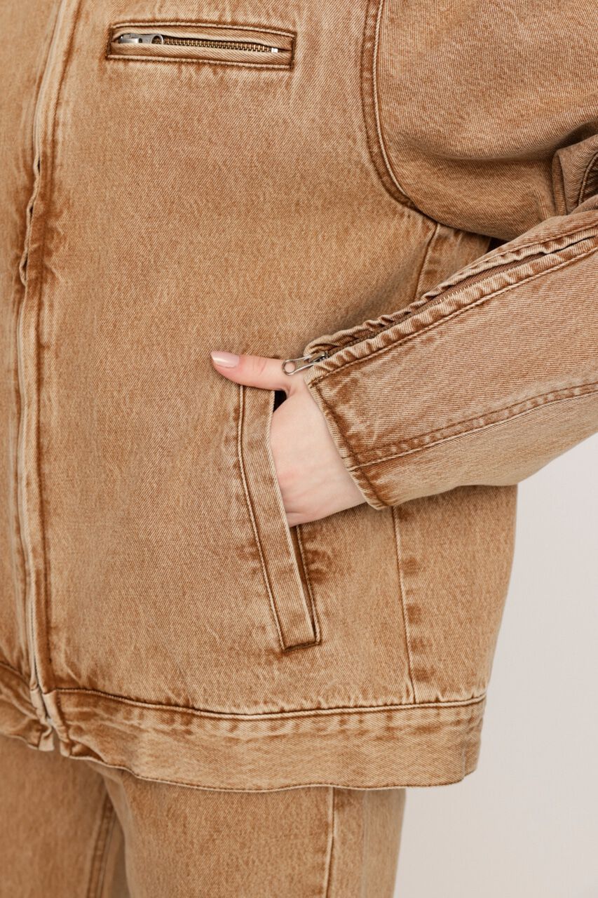 SLY「FRONT ZIP BOXY BZ-BE」|デニムジャケット|