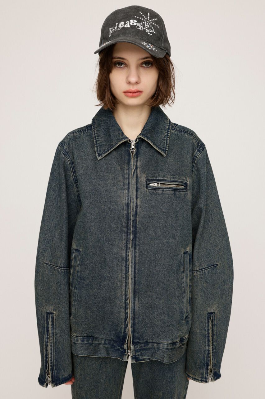 SLY「FRONT ZIP BOXY BZ-BE」|デニムジャケット|