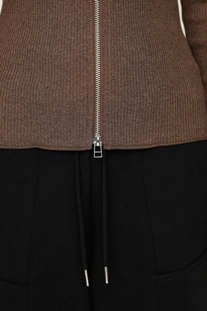 SLY「OFFSHOULDER FRONT ZIP トップス」|Tシャツ・カットソー|