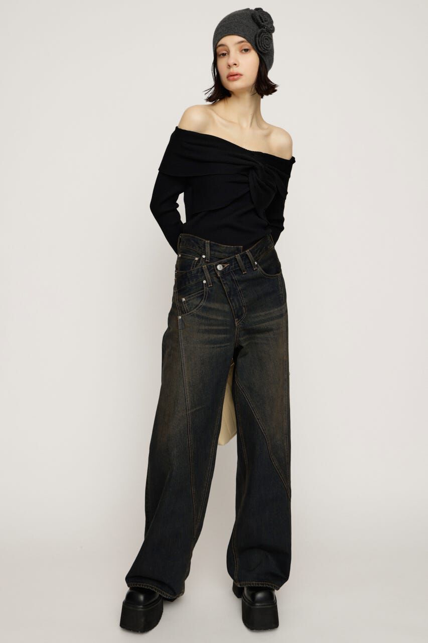 SLY「J／W SWITCHING STRAIGHT パンツ」|デニム|