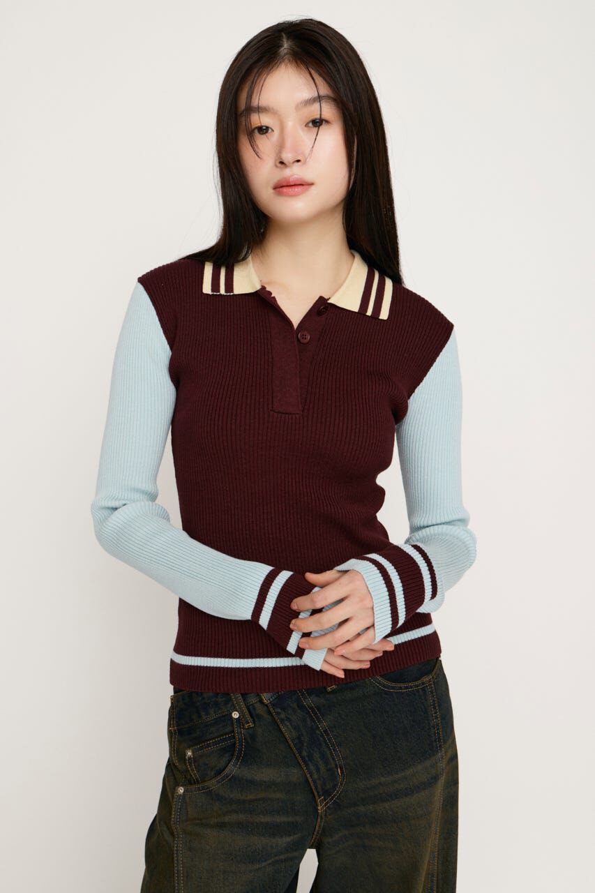 SLY「BICOLOR KNIT トップス」|ニット・セーター|