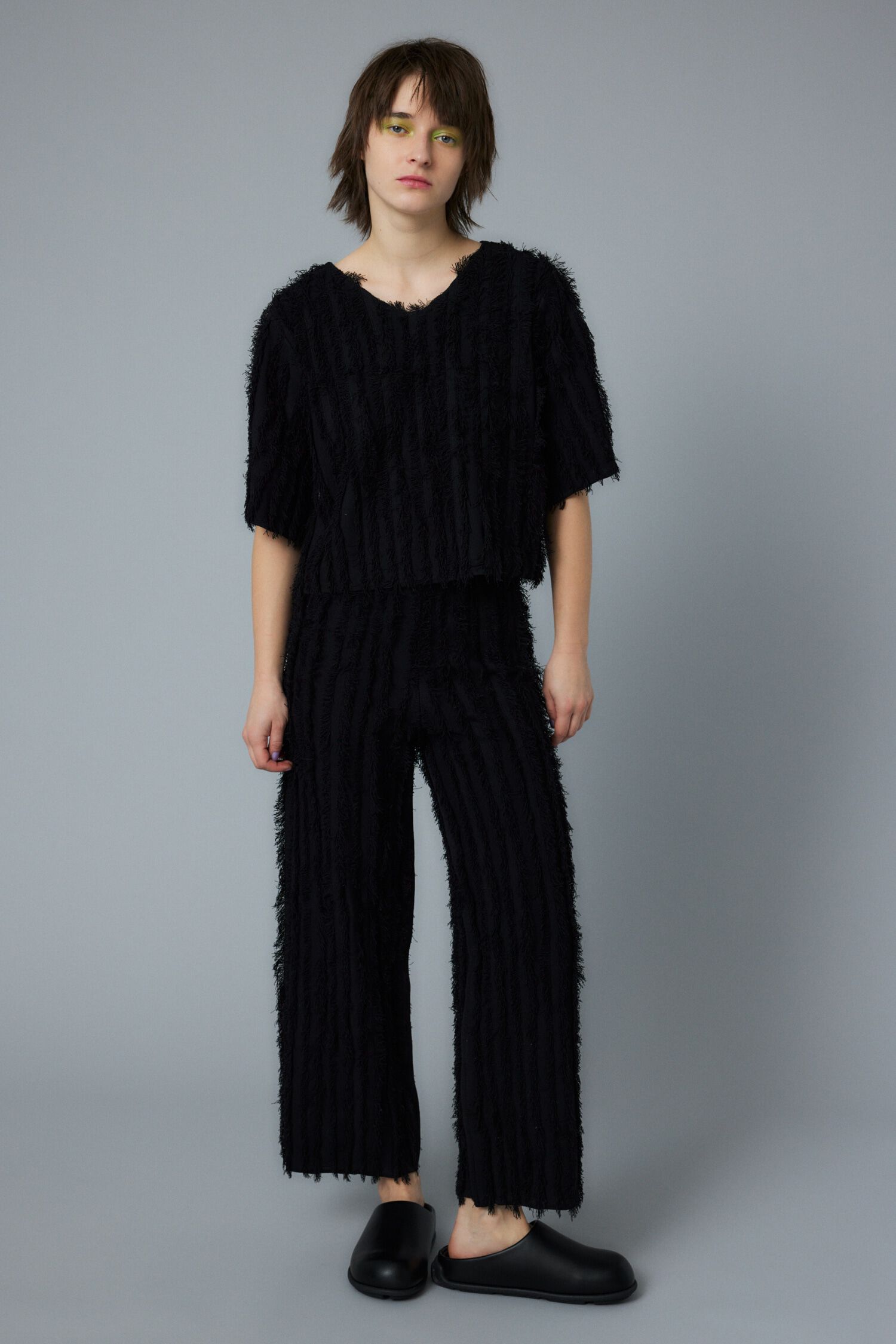HeRIN.CYE「Fringe wide knit pants」|その他|