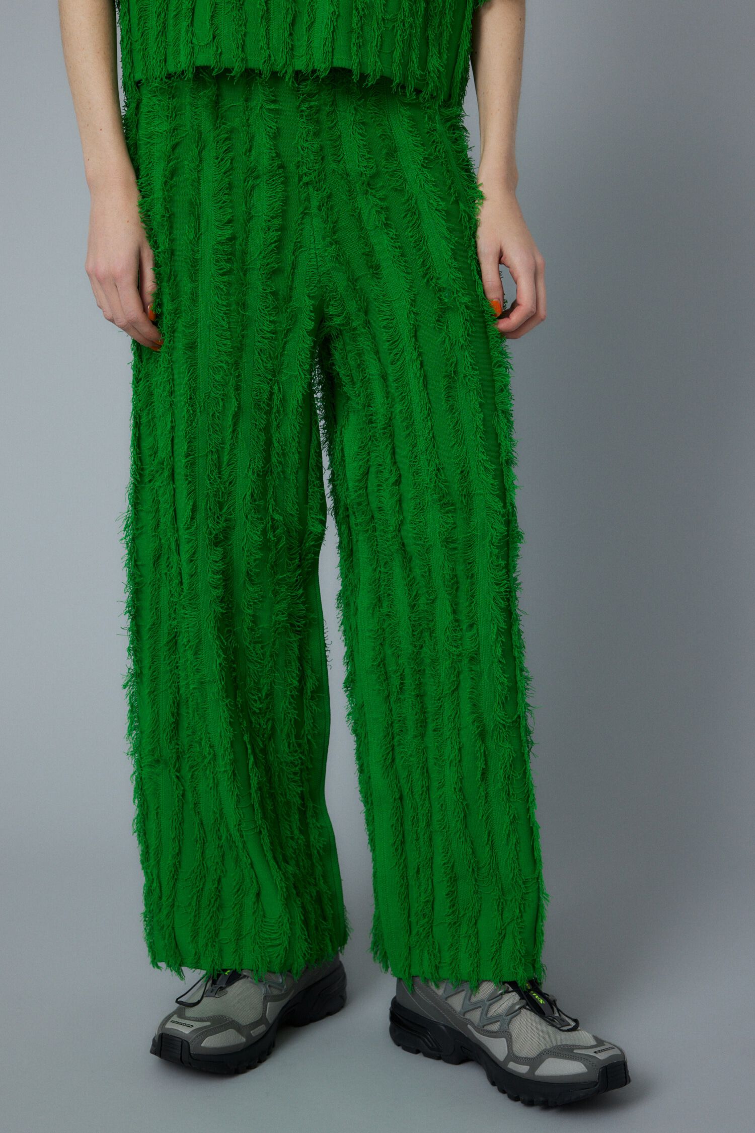 HeRIN.CYE「Fringe wide knit pants」|その他|GRN