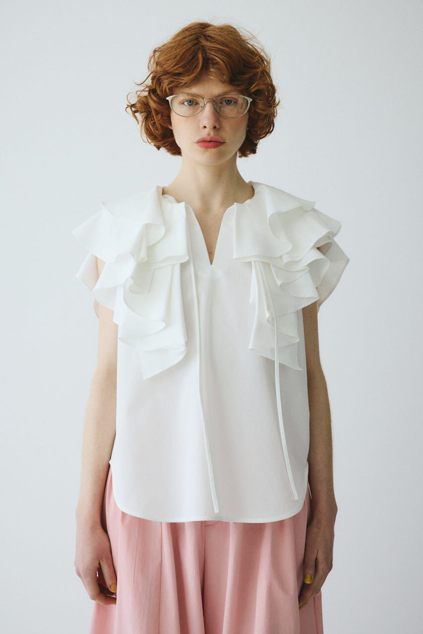 HeRIN.CYE「［予約］Ruffled blouse」|シャツ・ブラウス|WHT