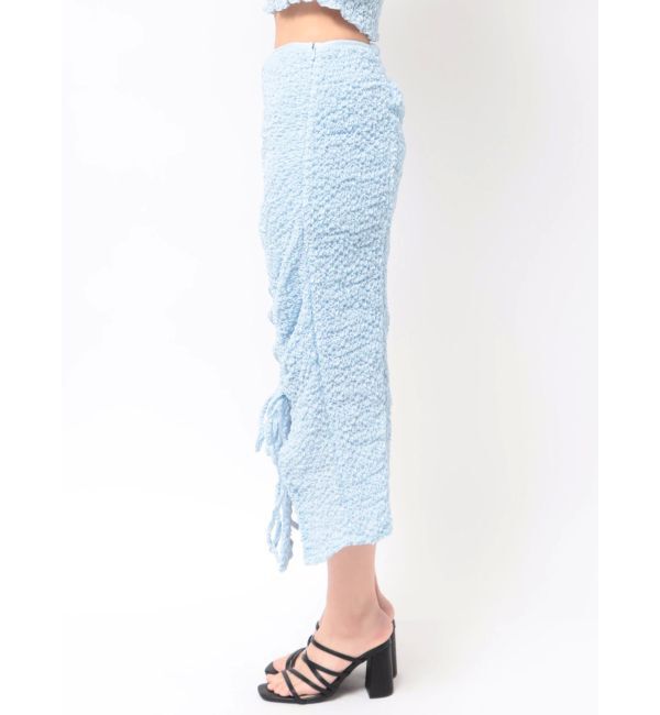 CALNAMUR「SHINY GATHER STRAIGHT SK/シャイニーギャザーストレートスカート」|スカート|