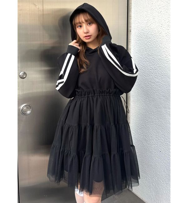 CALNAMUR「2WAYチュールオーバースウェットワンピース」|ワンピース|