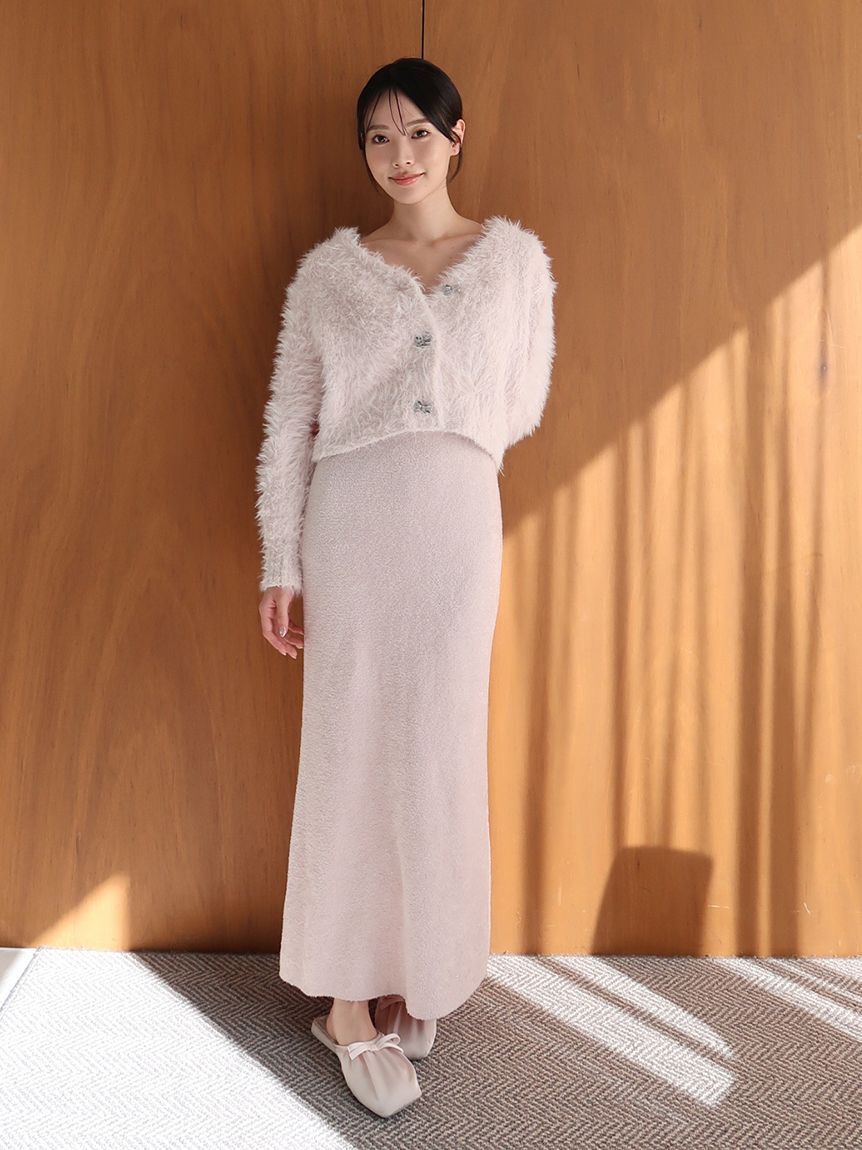 SNIDEL HOME「シャギーカーディガン&times;ワンピースセット」|ルームウェア|