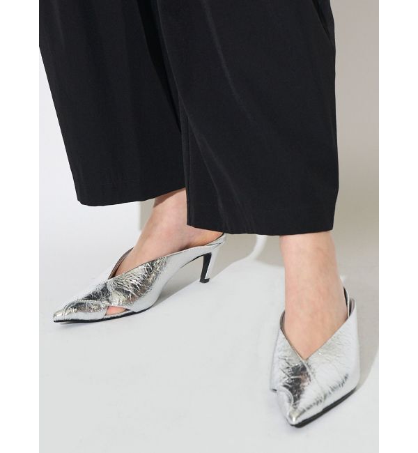 ELENDEEK「CROSS POINTED MULE」|その他|シルバー