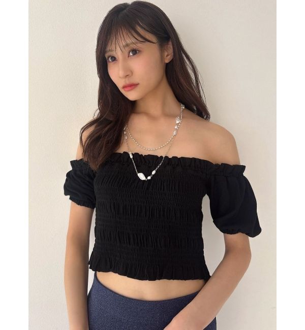 RESEXXY「シャーリングカットトップス」|Tシャツ・カットソー|