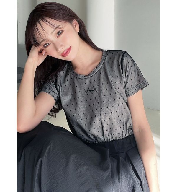 RESEXXY「ドットチュールレイヤードTシャツ」|Tシャツ・カットソー|