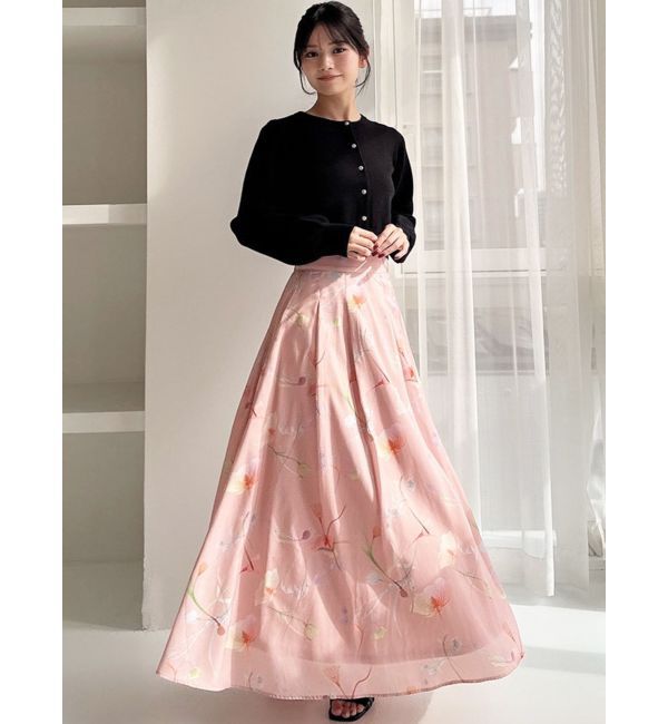 RESEXXY「【memorif.】フラワーロングフレアスカート」|スカート|