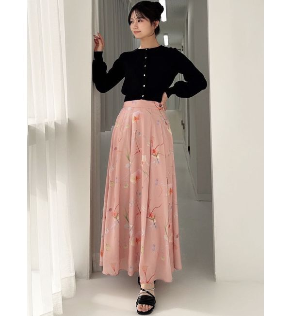 RESEXXY「【memorif.】フラワーロングフレアスカート」|スカート|