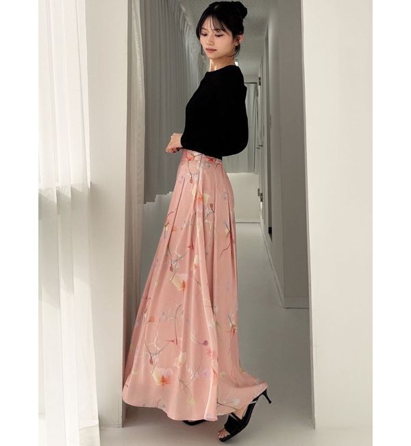 RESEXXY「【memorif.】フラワーロングフレアスカート」|スカート|