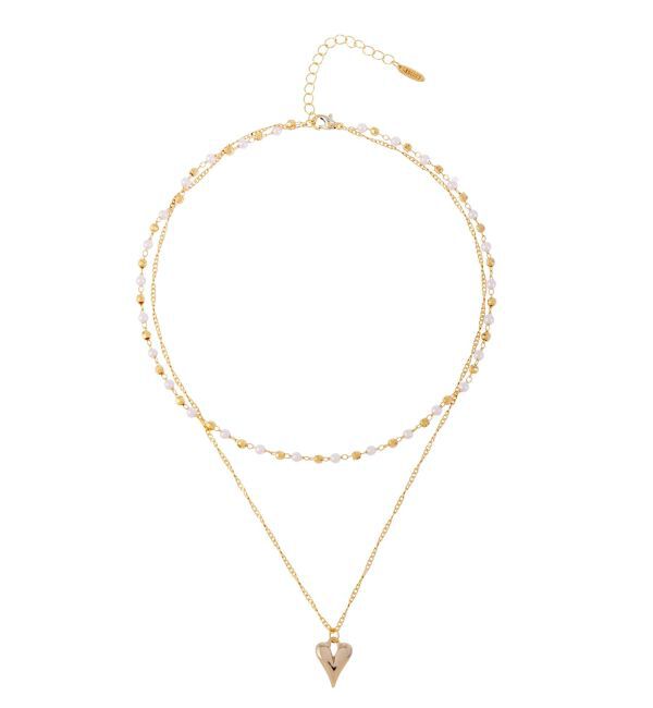 RESEXXY「ポイントハートパールストーンネックレス」|ネックレス|