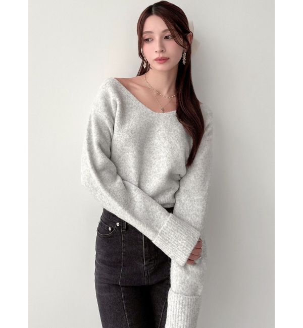 RESEXXY「ポイントハートパールストーンネックレス」|ネックレス|