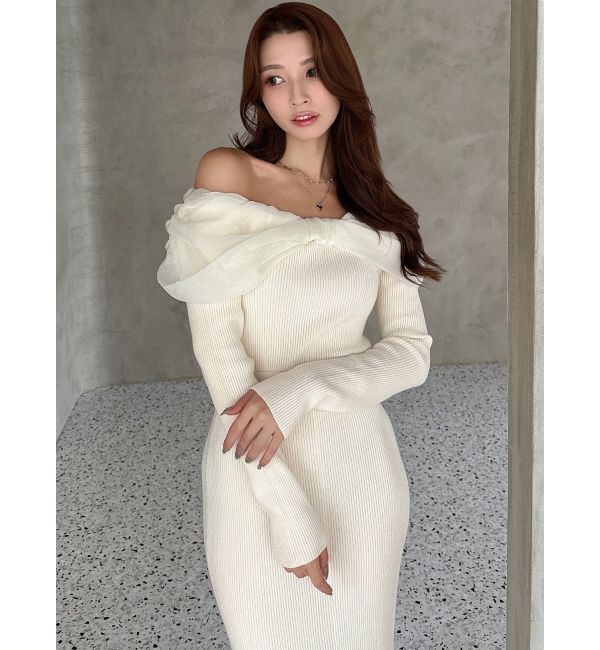 RESEXXY「ポイントハートパールストーンネックレス」|ネックレス|