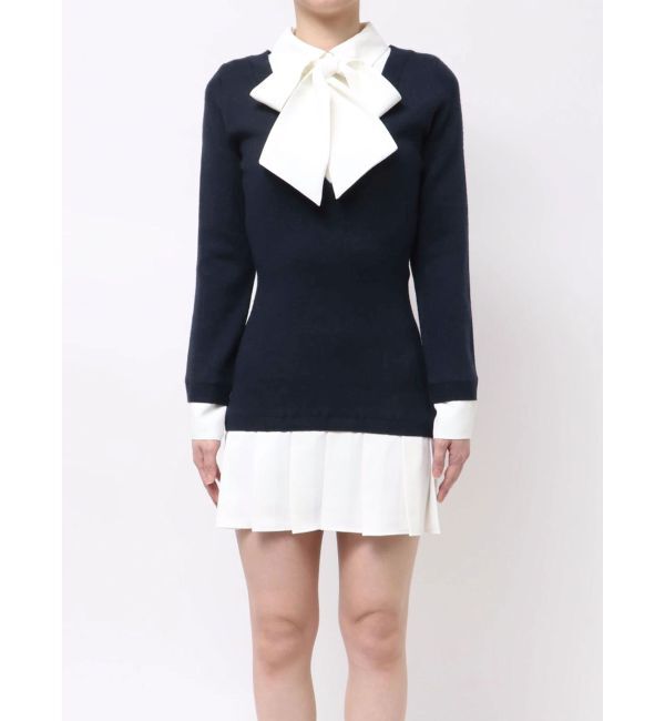 RESEXXY「シャツドッキングニットワンピース」|ワンピース|