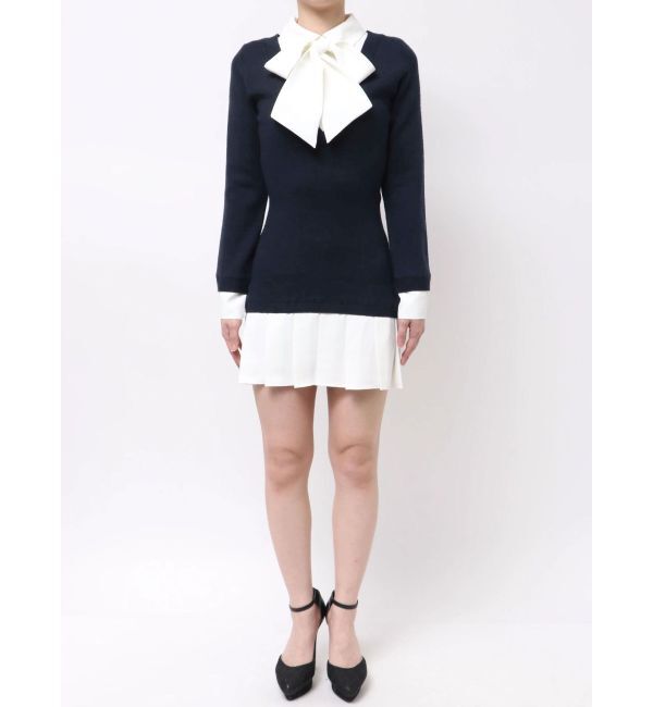 RESEXXY「シャツドッキングニットワンピース」|ワンピース|