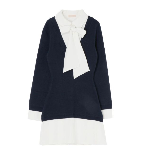 RESEXXY「シャツドッキングニットワンピース」|ワンピース|