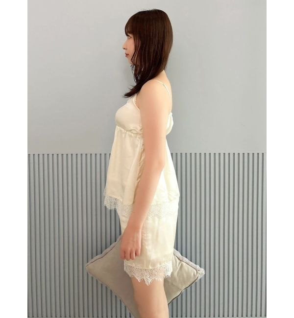 dazzlin「【吉田朱里】シルクランジェリーライクショートパンツ」|ルームウェア|