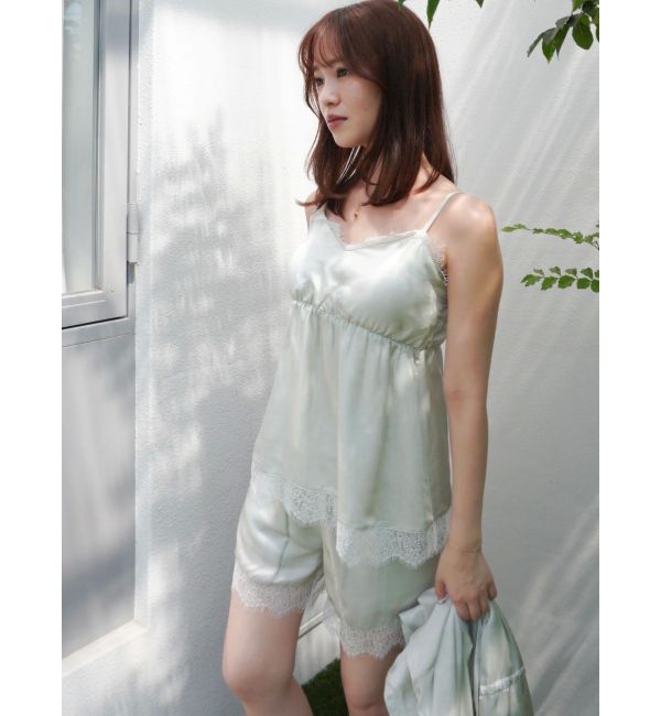 dazzlin「【吉田朱里】シルクランジェリーライクショートパンツ」|ルームウェア|