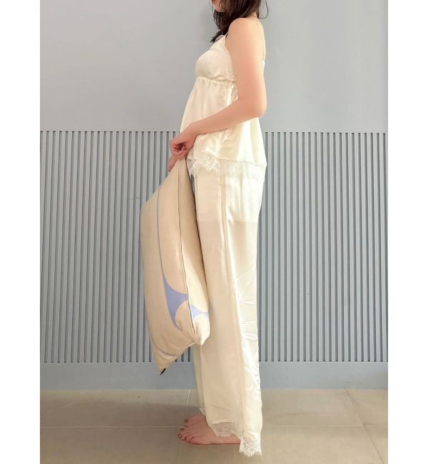 dazzlin「【吉田朱里】シルクランジェリーライクロングパンツ」|ルームウェア|