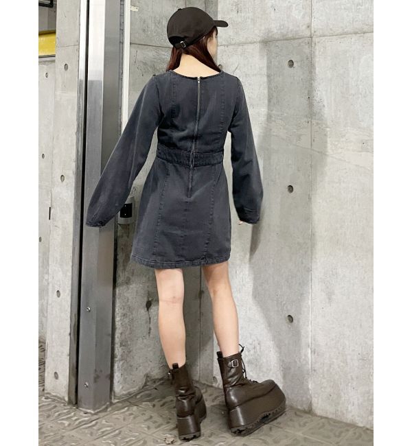 MURUA「カーブステッチミニワンピース」|ワンピース|