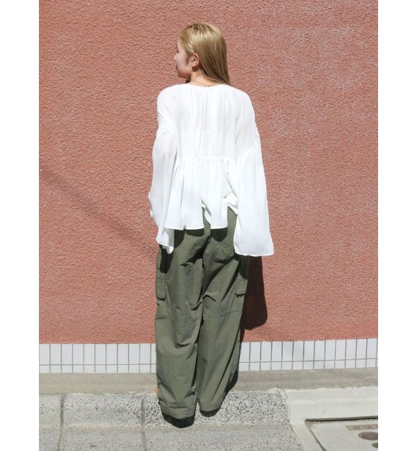 Ungrid「【ルミネ・RC限定】ギャザーボリュームショートブラウス」|シャツ・ブラウス|