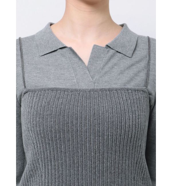 LAGUNAMOON「ベロアライクレイヤードニットワンピース」|ワンピース|