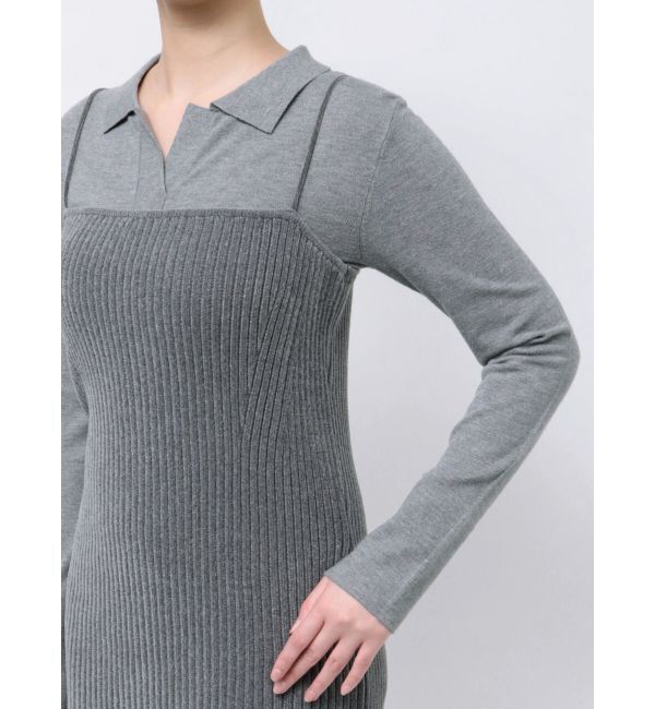 LAGUNAMOON「ベロアライクレイヤードニットワンピース」|ワンピース|