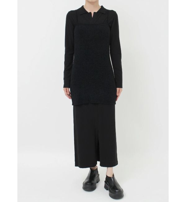 LAGUNAMOON「ベロアライクレイヤードニットワンピース」|ワンピース|