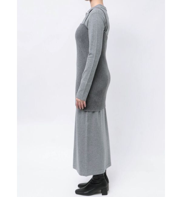 LAGUNAMOON「ベロアライクレイヤードニットワンピース」|ワンピース|